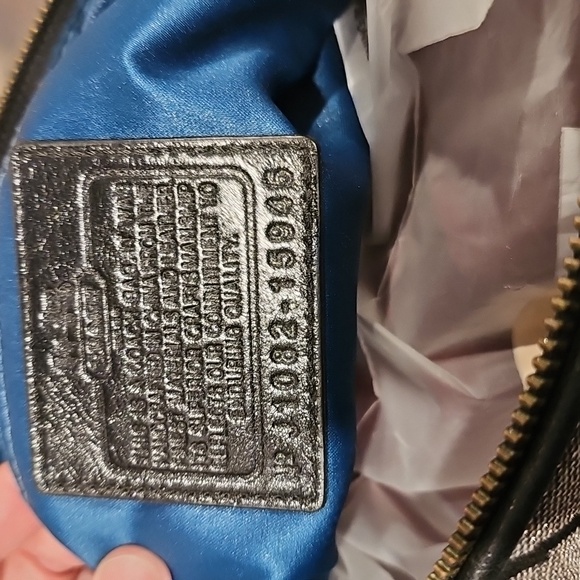 Coach 2010 Grey Fabric and Sequins Madison Op Art Sophia Satchel EUC w/Dustbag - Picture 2 of 16